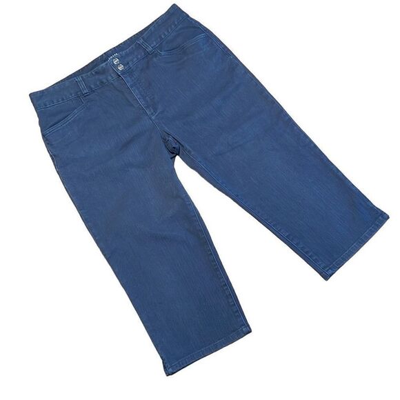 Chaps dark blue crop jeans size 14 - Picture 1 of 12